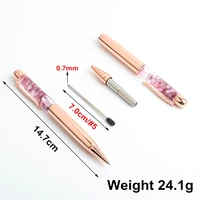 GENKKY Luxury Ballpoint Pen Flow Oil Crystal Gold Foil Metal Copper Colorful Powder Quicksand Pen Office School Supplies 2