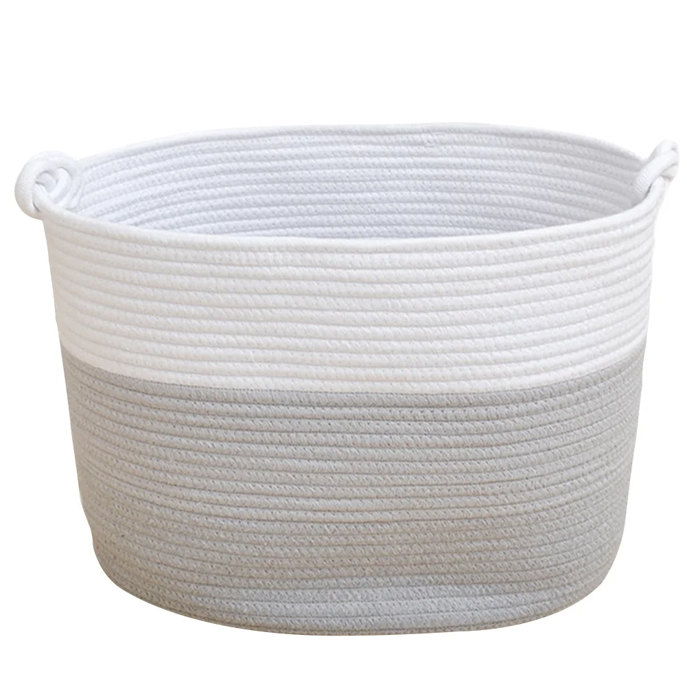 

Toys Laundry Baskets Cotton Rope Decorative Buckets Home Storage Books Eco-friendly Assorted Colors