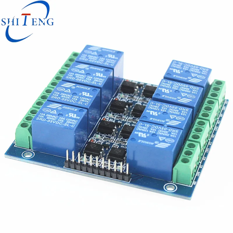 

5 v 8 road 10 a optical coupling isolation relay module