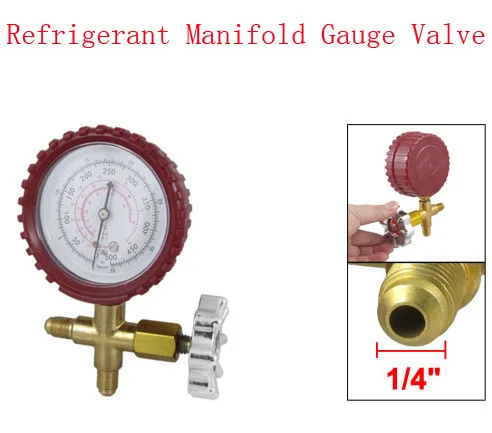 Холодильник кондиционер 1/" NPT резьбовой манометр коллектора хладагента клапан