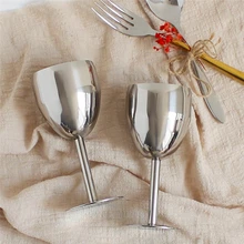 2 шт Портативный бокал для вина из нержавеющей стали es металлический бокал для вина красный белый бокал для вина для путешествий на открытом воздухе Небьющийся