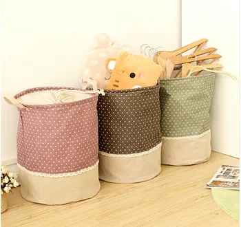 

Househould folding Linen Multi-function box Stackable storage barrel fabric Laundry basket Toy Storage Basket home decor