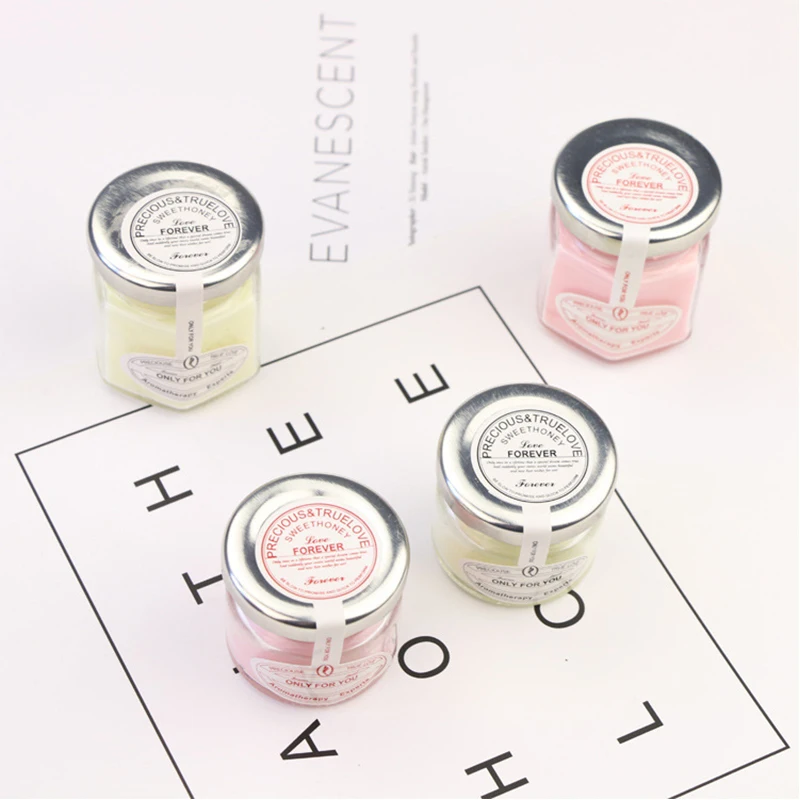 

Aromeasy 1pcs 28g/60g Honey Glass Fragrance Candle Plant&Mineral Wax Smokeless Scented Candles for Home Wedding Decoration