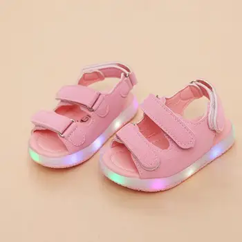 

Summer Kids LED Sandals Light-Up Fashion Boys Girls Children Luminous Shoes For Baby Toddlers Size 21-30