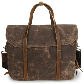 

Nesitu Vintage Waterproof Grey Coffee Army Green Canvas Men Messenger Bags Portfolio Men Briefcase Shoulder Bags M3285