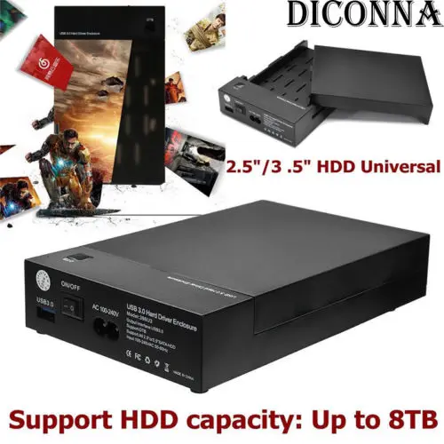 Чехол для внешнего жесткого диска SATA USB 3 0 2 5 дюйма дюйма|Коробки и ящики хранения|