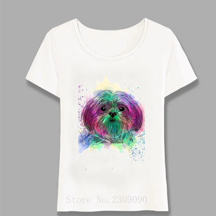 Новая летняя цветная художественная футболка с картиной йоркширского терьера, милая женская футболка Love My Dog, топы, модные повседневные футболки для девочек Harajuku