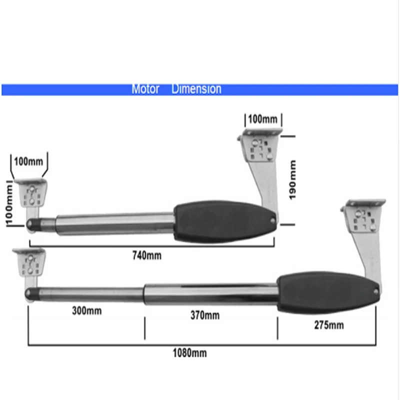 Электрический линейный привод 400kgs двигатель системы автоматический поворотный затвор открывалка