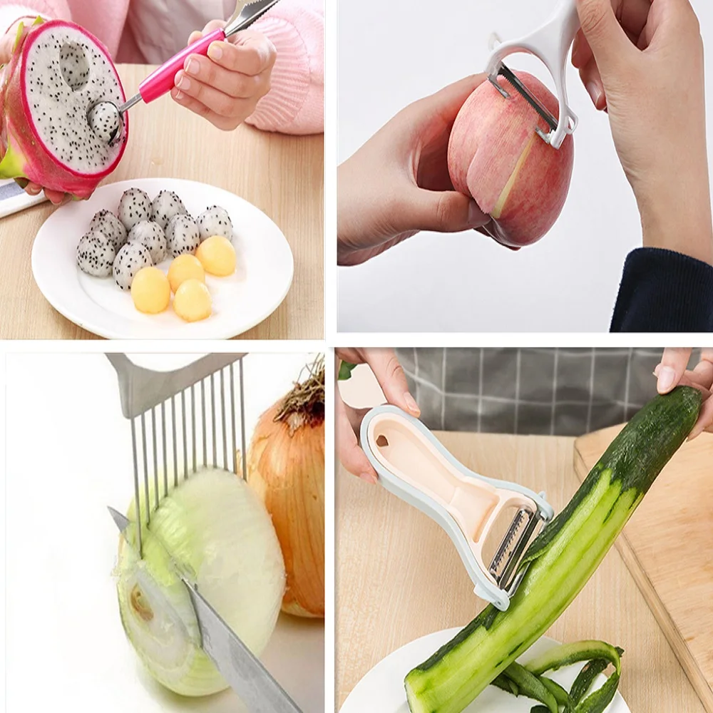 

Hot Sale Vegetable Peeler Cutter Fruit Potato Peelers Vegetable Slicer Zester Grater Melon Ballers Shredder Kitchen Tools Gadget