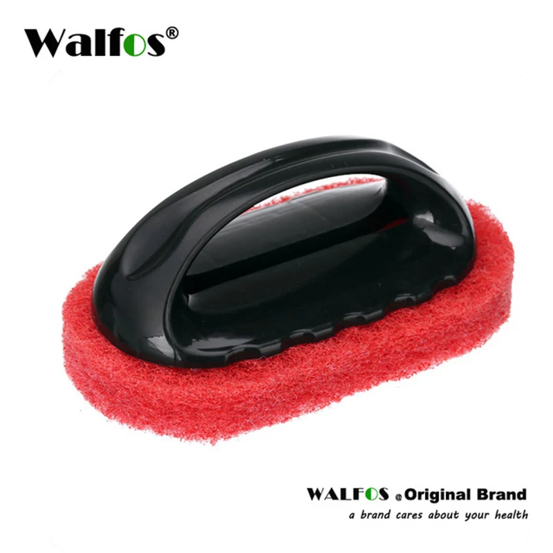 WALFOS 1 шт., волшебная губка, ластик, щетка для ванны, щетка для плитки, щетка для мытья, щетка для чистки, губка, аксессуары для ванной комнаты, кухонная щетка для чистки - Цвет: WALFOS  red