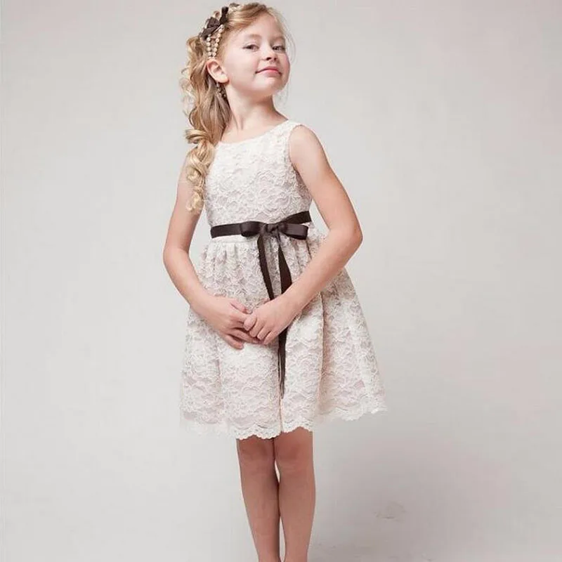 Летнее кружевное платье с цветочным узором для девочек, детская одежда праздничное платье принцессы для девочек Одежда для детей 4, 6 От 8 до 10 лет