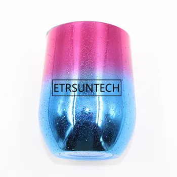 

20pcs UV Rain Design 12oz Egg Cup Wine Tumbler Wine Glass Double Wall Stainless Steel Beer Vacuum Insulated Drinking Coffee Mugs