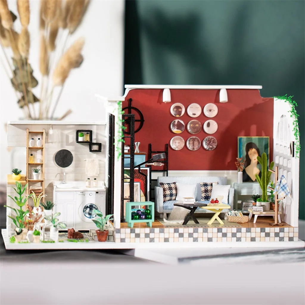 

The Girl Of The Old Lane Of Time DIY Miniature Dollhouse Kit Junior player in slow life DIY Cottage Princess Room Puzzle