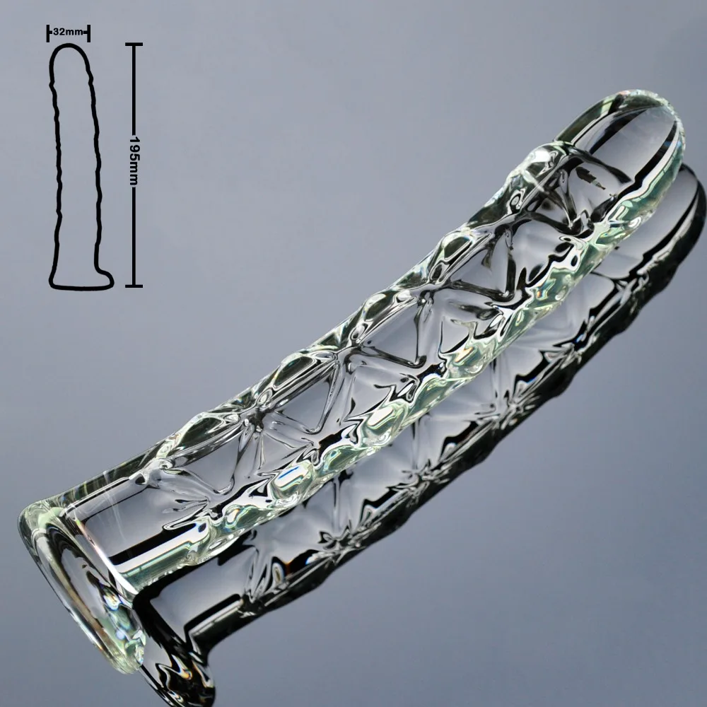 

32mm Big Pyrex Glass Dildo artificial dick male genital penis anal butt plug adult female masturbation sex toy for women men gay