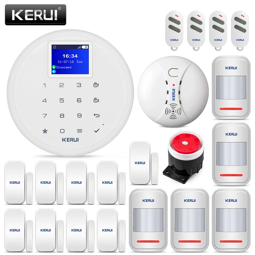 

KERUI G17 1.7 inches Cost-effective Burglar Alarm Kits Wireless Home Security GSM Alarm System iPhone IOS Android APP Control