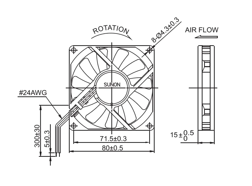 Новинка SUNON EF80151S1 Q000 S99 8015 12 В 8 см 4 контактный охлаждающий вентилятор PMW|cooling fan|cooling