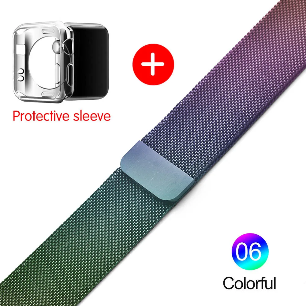 Milanese Loop Band for Apple watch 42mm 38mm Link Bracelet Strap Magnetic adjustable buckle with adapter for iwatch Series 4321 Sadoun.com