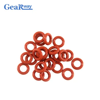 

Gearway Red Silicon O Ring Seal Gasket 2.65mm CS O Ring Seal Washer 7.1/7.6/8/8.5/17/19/20mm ID VMQ Anti-age O Type Ring