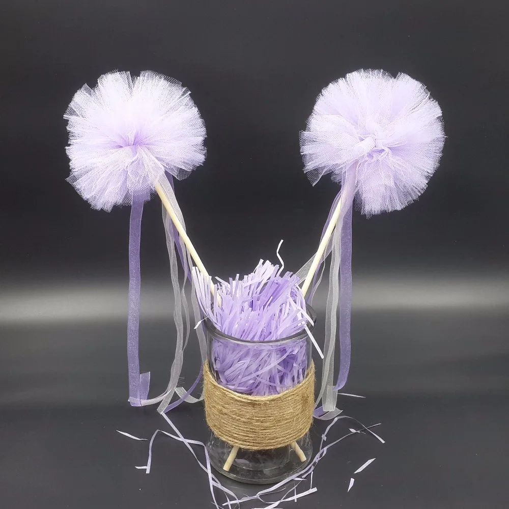Purple Pom Wands Purple Baby Shower Decorations Princess Party