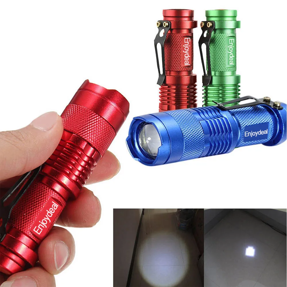 

Mini Flashlight Zoomable Q5 2000 LM Tactical AA/14500 Battery Lanterna LED Flashlight Portable Camping Lantern Torch Lamp