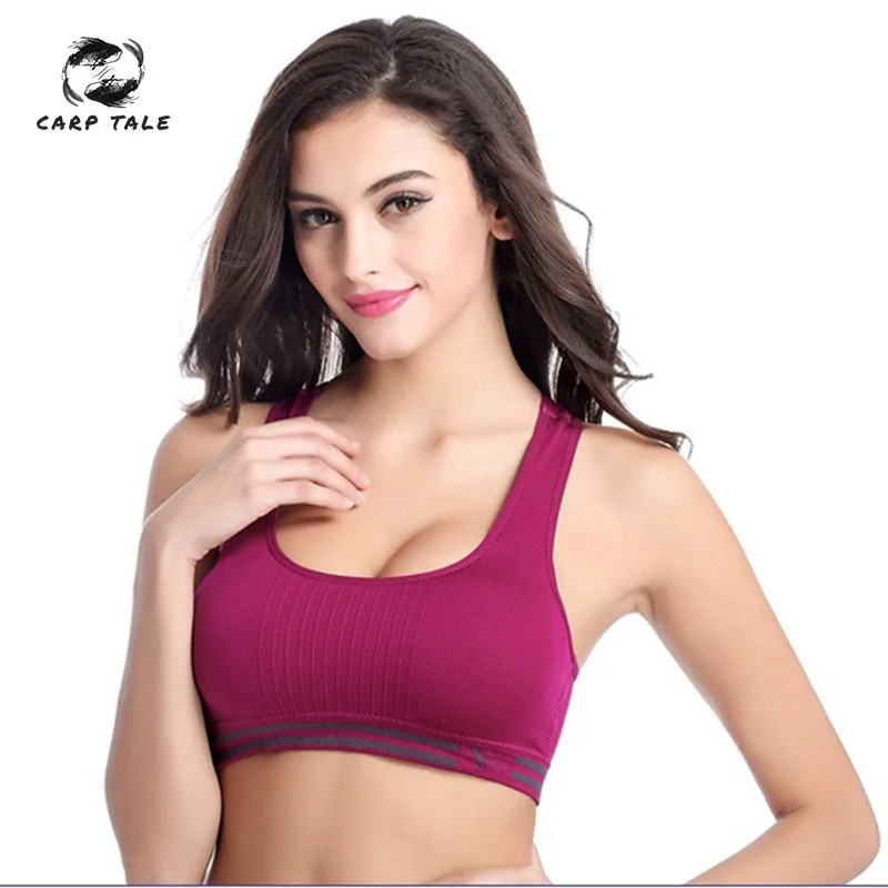 Sexy women push up CARP TALE bra big size backless bras plus size wireless brassiere breathable seamless bra 1pcs