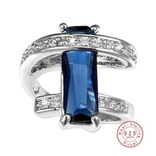 Classic Luxury Real Solid 925 Sterling Silver Ring 2 CT 5 Color Zircon Crystal Wedding Jewelry Ring Engagement For Women Rings Classic Luxury Real Solid 925 Sterling Silver Ring 2 CT 5 Color Zircon Crystal Wedding Jewelry Ring Engagement For Women Rings