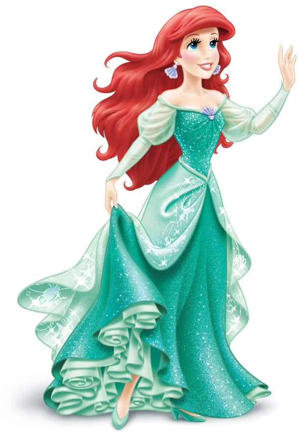 ariel in her gown