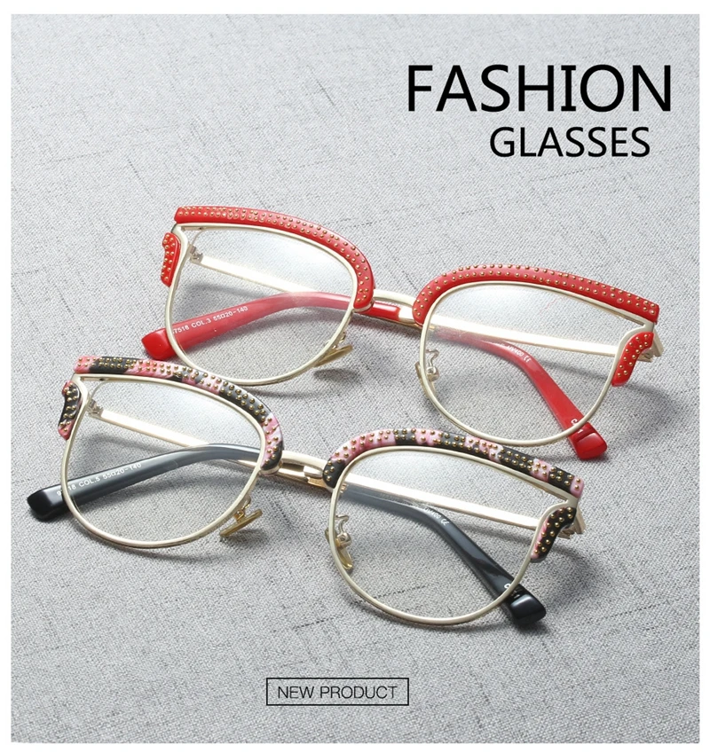Belmon оптические очки, женские модные очки по рецепту, алмазные оправы, прозрачные линзы, очки RS824