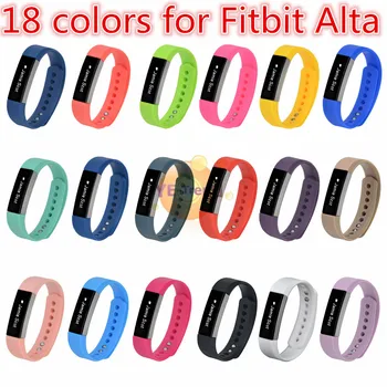 

100PCS 18COLOR Silicone Watchband High Quality Replacement Wrist Band Silicon Strap Clasp For Fitbit Alta Smart Wristband Watch