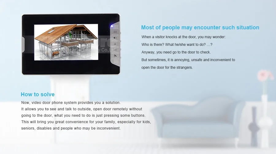 Diysecur качество 7 "4-проводной Квартира видео-телефон двери аудио и видео домофон Системы ИК Камера для 8 семей