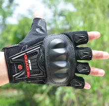 2016 motorcycle half finger gloves, Summer spring riding off-road biker mitten moto black with protecting case