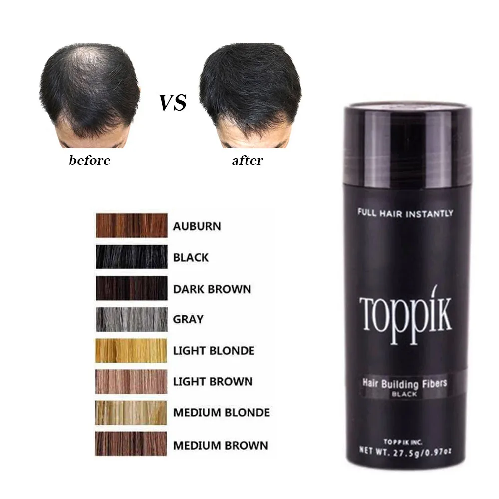 

Toppik Beauty Hair Loss Concealer Instant Magic Wig Regrowth PowderBuilding Fibers Keratin Thickening Spray Hair Products