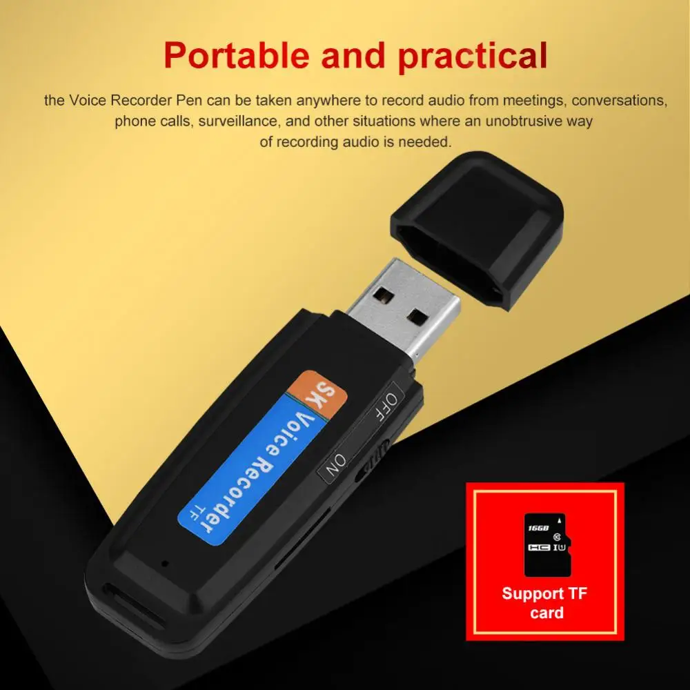 SK-001 U диск образный рекордер USB 2,0 Цифровой диктофон флэш-накопитель мини аудио рекордер