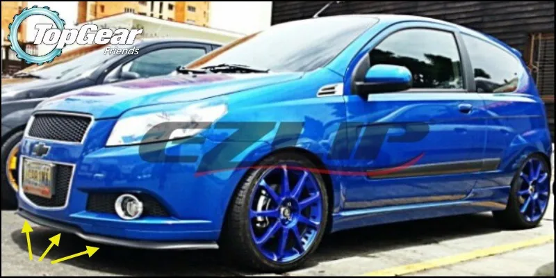 Chevrolet Aveo T200 T250 T300 Bumper Tuning Lip Strip