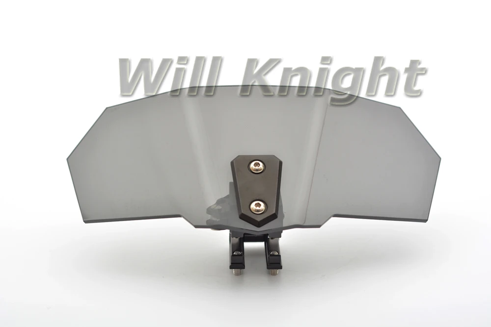 

Airflow Adjustable Smoke Windshield Black Bolt-On Variable Spoiler Windscreen For Honda Yamaha Suzuki Kawasaki BMW Ducati KTM