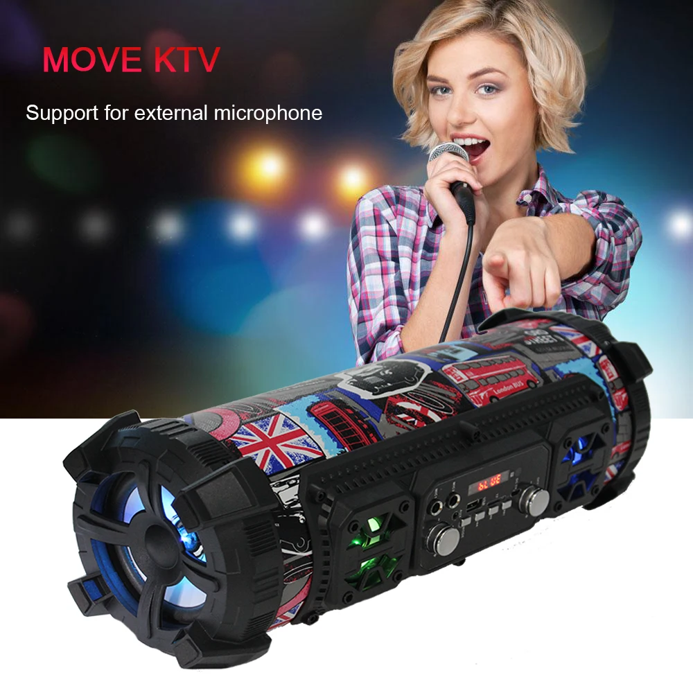 Hifi портативный bluetooth динамик fm радио движение KTV 3D Звуковая система звуковой бар