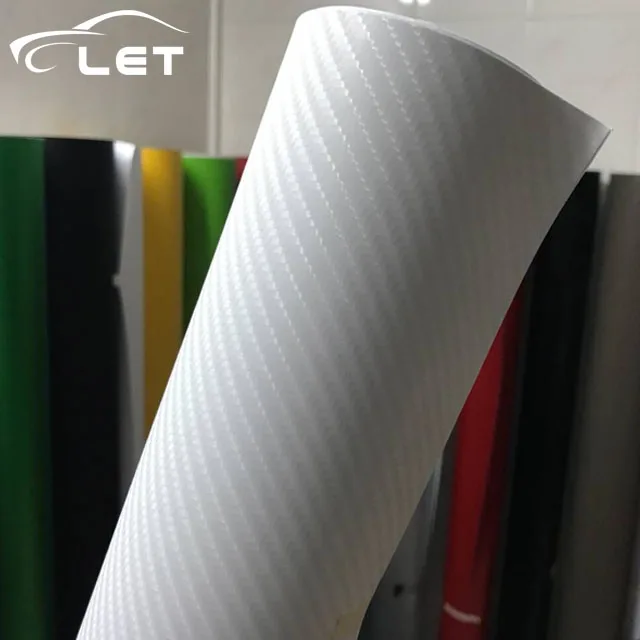 The Newest Bright 5d White Carbon Fiber Vinyl Film Colored Glossy Carbon Fiber Vinyl Film Auto