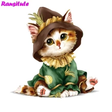 Ransitute R446 Милая Одежда для кошек печать термопереводная футболка джинсовая одежда наклейка нашивка на рюкзак моющаяся теплопередача