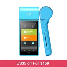 5 Inch Touc Screen Android Barcode Scanner POS Terminal IC Magnetic Card Reader NFC With 58mm