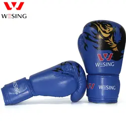 Wesing боксерские training Перчатки тигр тип печати Боксерские перчатки 10 унций искусственной кожи Санда Перчатки мужчин и женщин