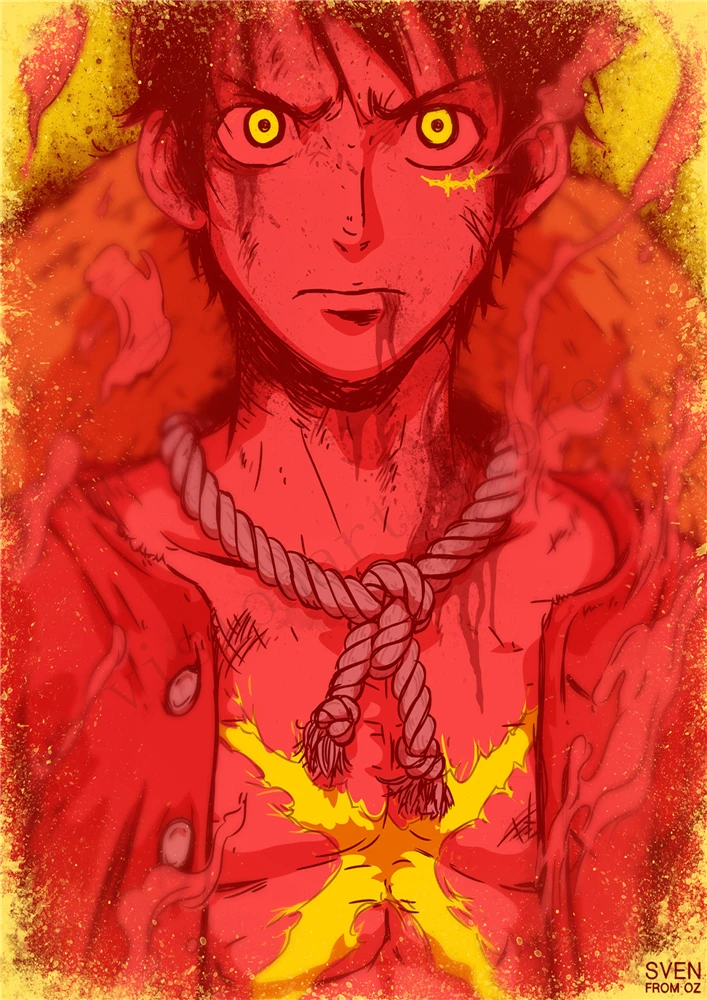 Сдельные постеры Luffy Wanted настенные наклейки белая бумага с покрытием высокое разрешение домашнее украшение домашний арт бренд AN2 - Цвет: Белый