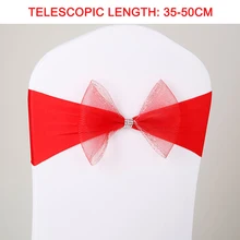 Стул створки лук эластичная лента на стул назад галстук ленты чехлы для стульев для свадебной вечеринки церемония банкета украшения