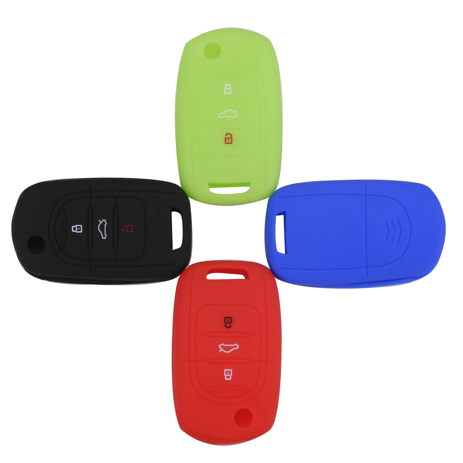 

10pcs 3 Buttons for SGMW Wuling HongGuang S Macro Light S1 FOB Auto Car Key Silicone Key Case Cover