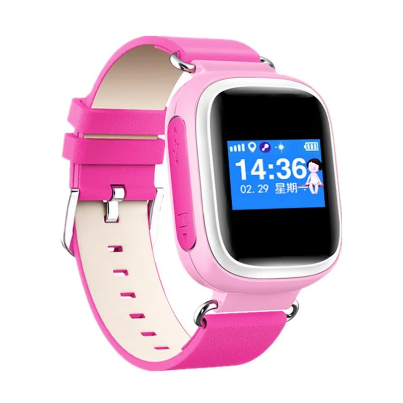 Q60 малыш Android Smart часы GPS SOS Расположение Finder устройства трекер детские безопасные анти-потерянный часы наручные подарок для детей - Цвет: Розовый