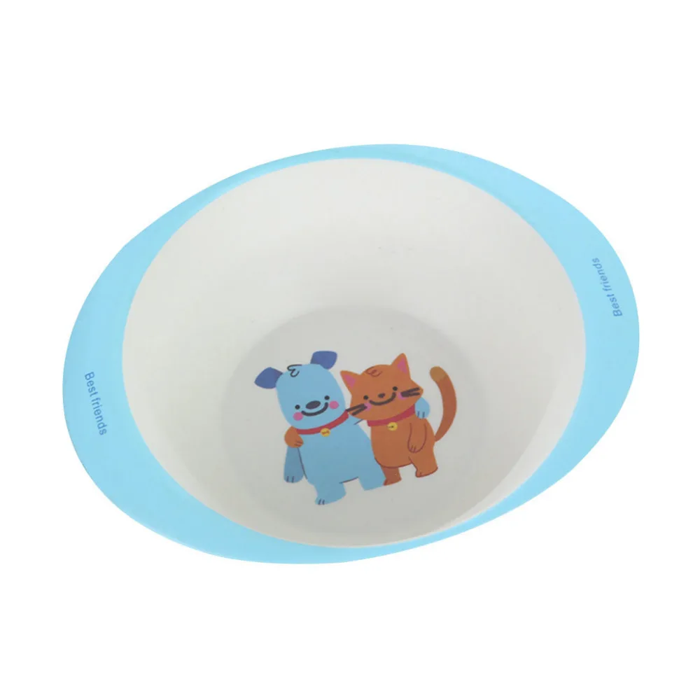2019 Outdoor tableware bamboo fiber tableware children cartoon bowl environmental baby tableware doll plates tableware 40J11 (5)