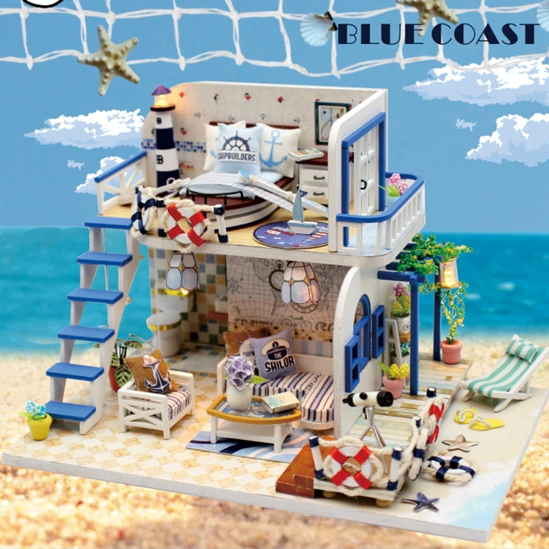 Christmas-Gifts-Miniature-Doll-House-Model-Wooden-Furniture-Building-Blocks-Toys-Birthday-Gifts-BLUE-COAST-Diy