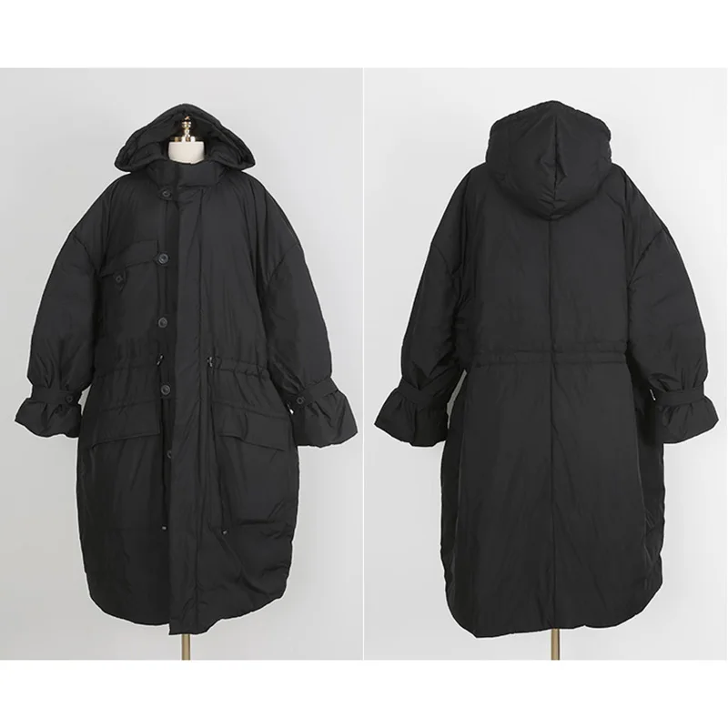 Зимнее модное Свободное пальто с хлопковой подкладкой, женская теплая хлопковая куртка с капюшоном, пальто, женские толстые хлопковые куртки большого размера