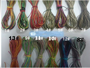 

13 colors/lot 1mm x130m polishing waxed hemp rope DIY handmade zakka string bracelet necklace hangtag cord free shipping