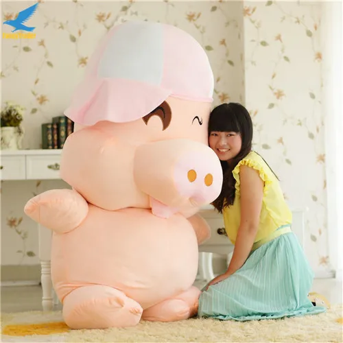 Fancytrade 59''  150cm Cute Giant Stuffed Mcdull Pig Plush Toy Birthday Gift 2 Models Accept Dropshpping FT50003 (9)