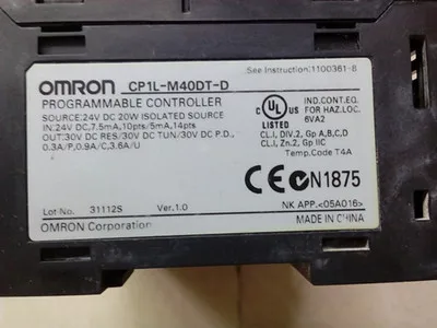 Б/у оригинальный планшетофон CP1L PLC для Omron Sysmac 40 I/O 24 DI 16 DO транзистор 24V USB|cpu| |